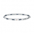 Bracciale MASERATI uomo acciaio / ceramica blu