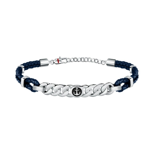 Bracciale SECTOR uomo Bandy pelle blu / ancora