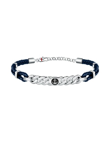 Bracciale SECTOR uomo Bandy pelle blu / ancora