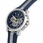 Maserati Royale 45mm chr blue dia blue+gra st uomo R8871637001
