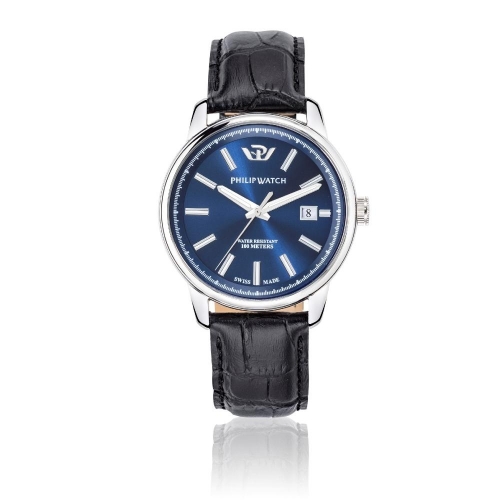 Philip Watch Kent 40mm 3h blue dial strap