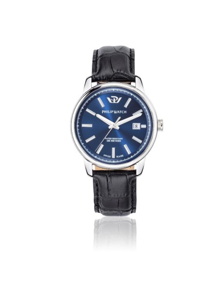 Philip Watch Kent 40mm 3h blue dial strap