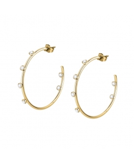 Morellato Creole earrings ss+gold with crystal