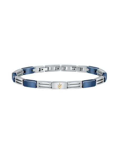 Bracciale MASERATI uomo Ceramic blu / logo dorato