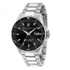 Maserati Sfida 44mm 3h black dial br ss maschile R8853140002