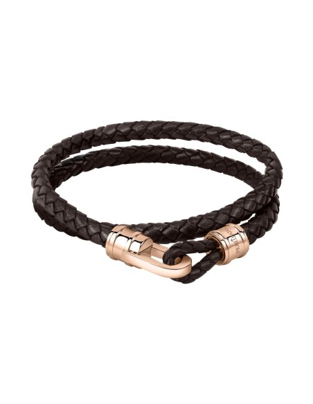 Bracciale MORELLATO uomo Moody pelle marrone / doppio