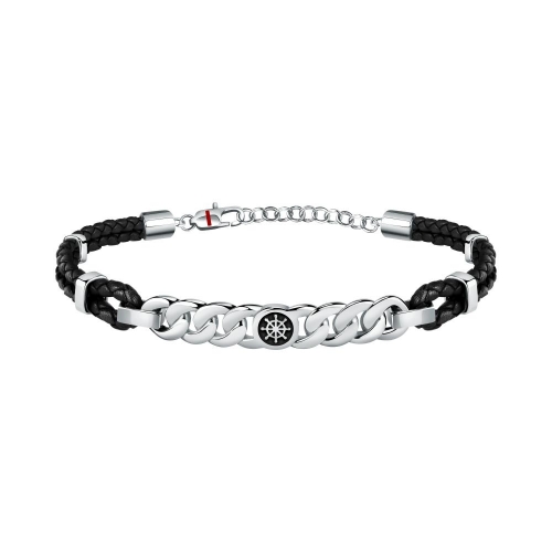 Bracciale SECTOR uomo Bandy pelle nero / rosa...