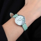 Morellato Ninfa 30mm 2h silver dial l.blue strap donna