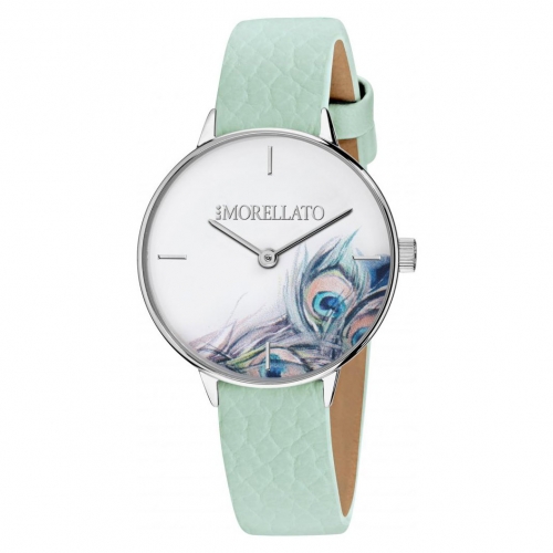 Morellato Ninfa 30mm 2h silver dial l.blue strap donna