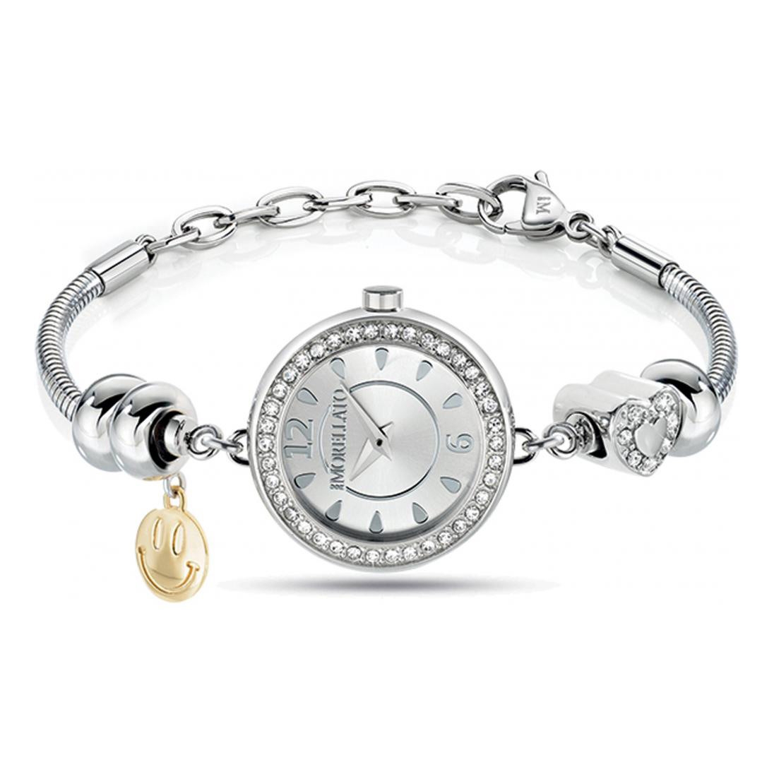 Orologi donna: orologio donna Morellato Drops 26mm 2h silver dial br ss 4  bead R0153122585