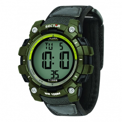 Sector Ex-77 51mm digital black nato str uomo R3251520003