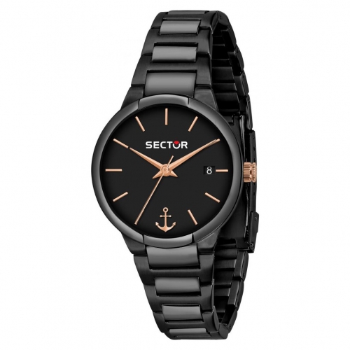 Sector 665 34mm 3h black dial br black femminile R3253524501