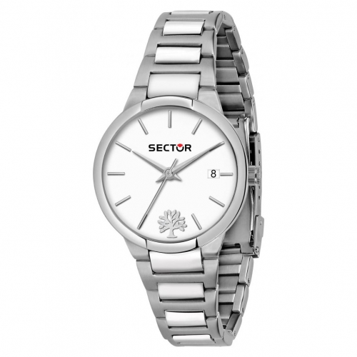 Sector 665 34mm 3h white dial br ss femminile R3253524504