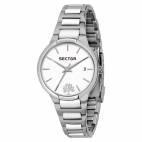 Sector 665 34mm 3h white dial br ss femminile R3253524504