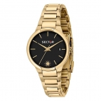 Sector 665 34mm 3h black dial br yg femminile R3253524506