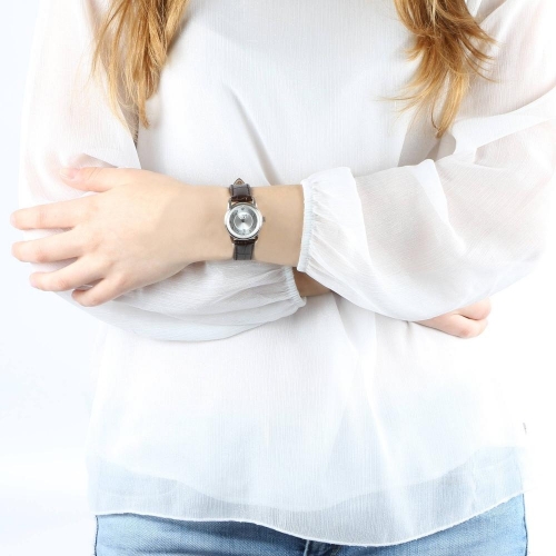 Philip Watch Kent lady 30mm 3h white dial brown stra donna