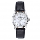 Philip Watch Kent lady 30mm 3h wht dial mop black str donna