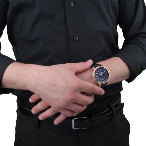 Philip Watch Grand archive 1940 43mm3h blue dial bl s uomo