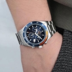 Philip Watch Sealion 42mm chr blue dial br ss uomo R8273609001