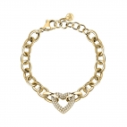 Bracciale MORELLATO Incontri acciaio dorato cuore con strass