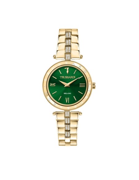 Orologio TRUSSARDI donna T-shiny tempo dorato / verde