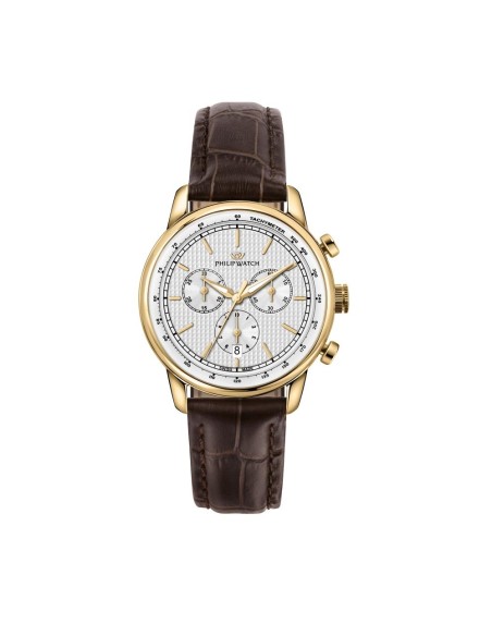 Orologio PHILIP WATCH uomo Anniversary crono pelle marrone / dorato