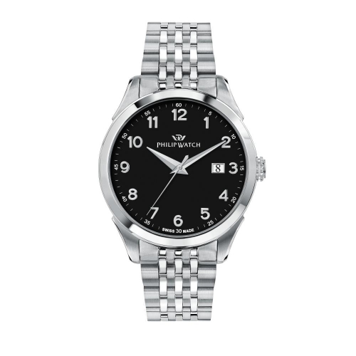 Philip Watch Roma 41mm 3h black dial br ss