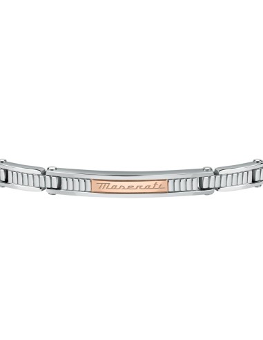 Bracciale MASERATI uomo Tag acciaio / oro rosa