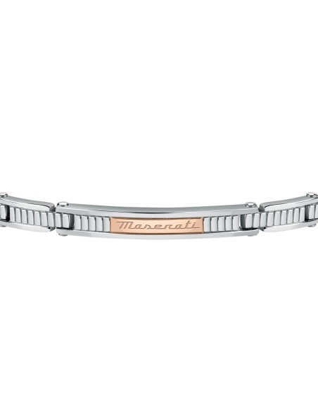 Bracciale MASERATI uomo Tag acciaio / oro rosa