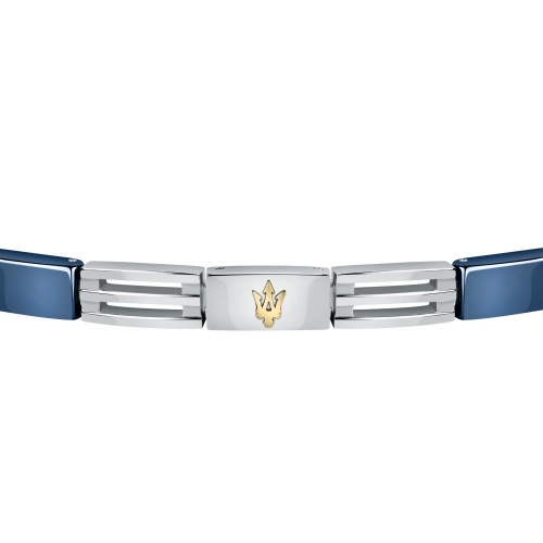 Bracciale MASERATI uomo Ceramic blu / logo dorato