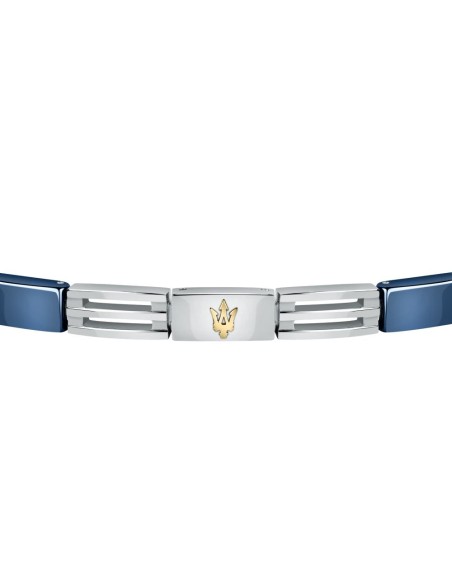 Bracciale MASERATI uomo Ceramic blu / logo dorato