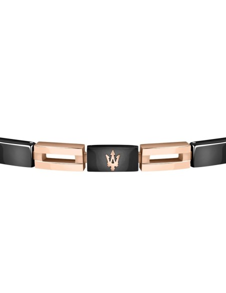 Bracciale MASERATI uomo Ceramic acciaio / oro rosa