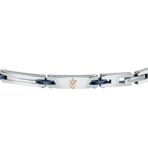 Bracciale MASERATI uomo acciaio / ceramica blu