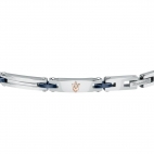 Bracciale MASERATI uomo acciaio / ceramica blu