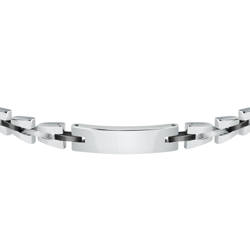Bracciale MORELLATO uomo Motown acciaio / nero