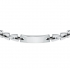 Bracciale MORELLATO uomo Motown acciaio / nero