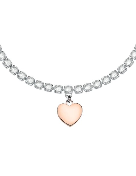 Bracciale SECTOR donna Tennis cuore oro rosa cristalli bianchi