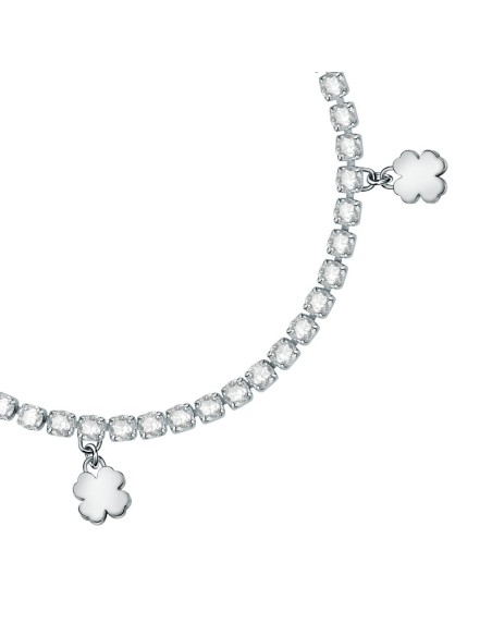 Bracciale SECTOR donna Tennis 3 quadrifogli / cristalli bianchi