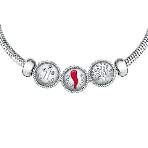 Bracciale MORELLATO uomo Drops acciaio 3 Beads