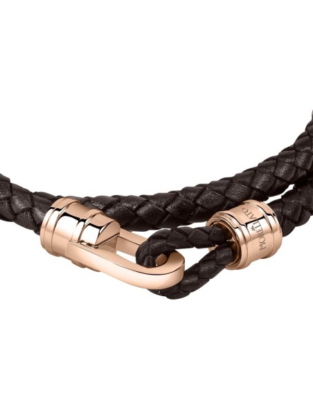 Bracciale MORELLATO uomo Moody pelle marrone / oro rosa