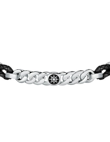 Bracciale SECTOR uomo Bandy pelle nero / rosa...
