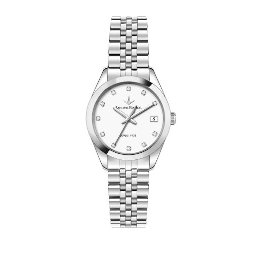 Lucien Rochat Madame 32mm 3h white wdiam dial br ss