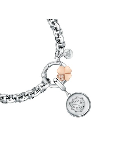 Bracciale MORELLATO donna Drops acciaio coccinella / quadrifoglio