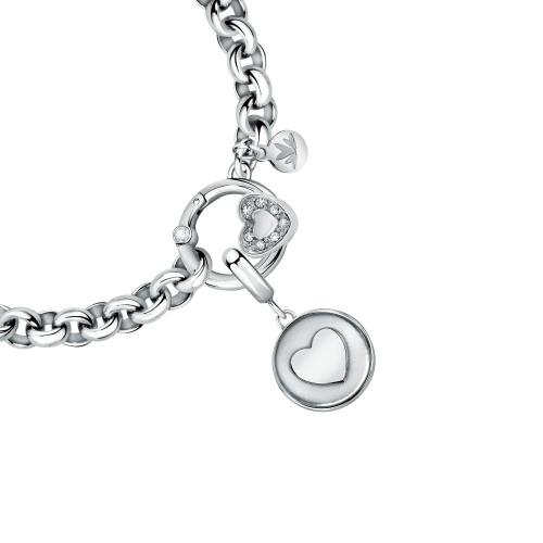 Bracciale MORELLATO Drops acciaio doppio cuore