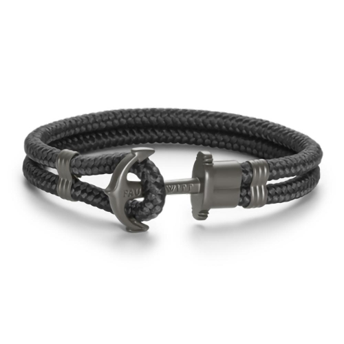 Paul Hewitt Nylon phrep graphite anchor bracelet gra