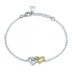 Morellato Cuori br. heart white zir arg.925 16+3cm donna SAIV27