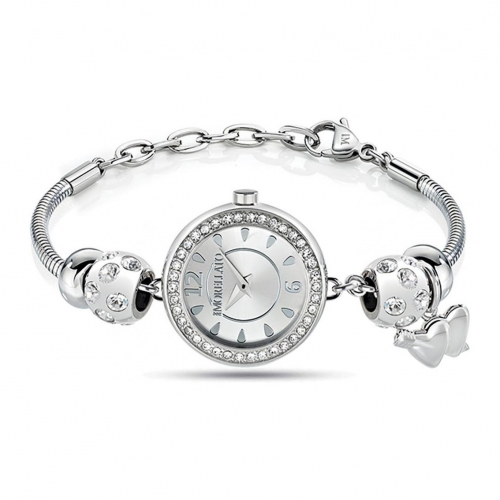 Morellato Drops 26mm 2h silver dial br ss 5 bead donna