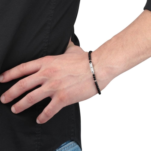 Morellato Mister br dk.gun boules tag + blk diamon uomo SANF06
