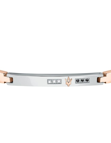 Maserati – Bracciale Uomo Acciaio e Oro Rosa (JM521ATY11)