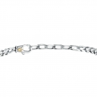 Bracciale MASERATI uomo Tridente acciaio black diamond